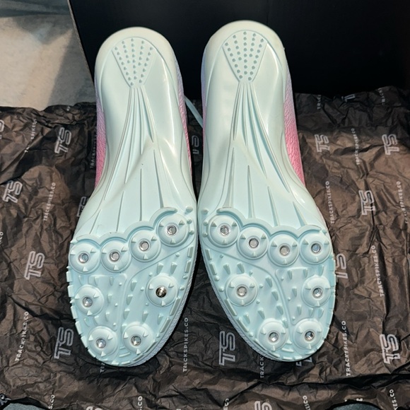 Track spikes US 6.5 blue pink purple white New in box - Picture 3 of 10